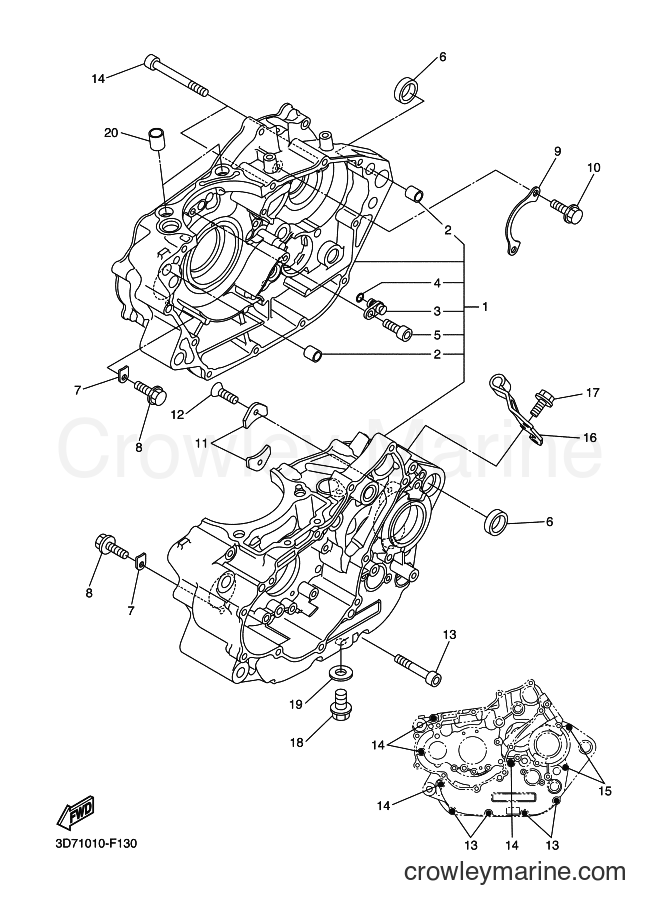 2009 Dirt Bike WR250X - WR250X (32D6) [010] - CRANKCASE