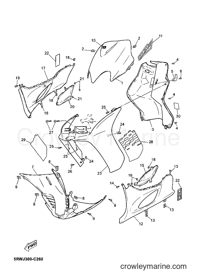 Yamaha Motors CS50 (5RWJ) [100] - LEG SHIELD