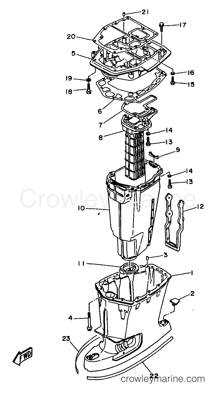 Yamaha Motors P75TLHW - UPPER CASING