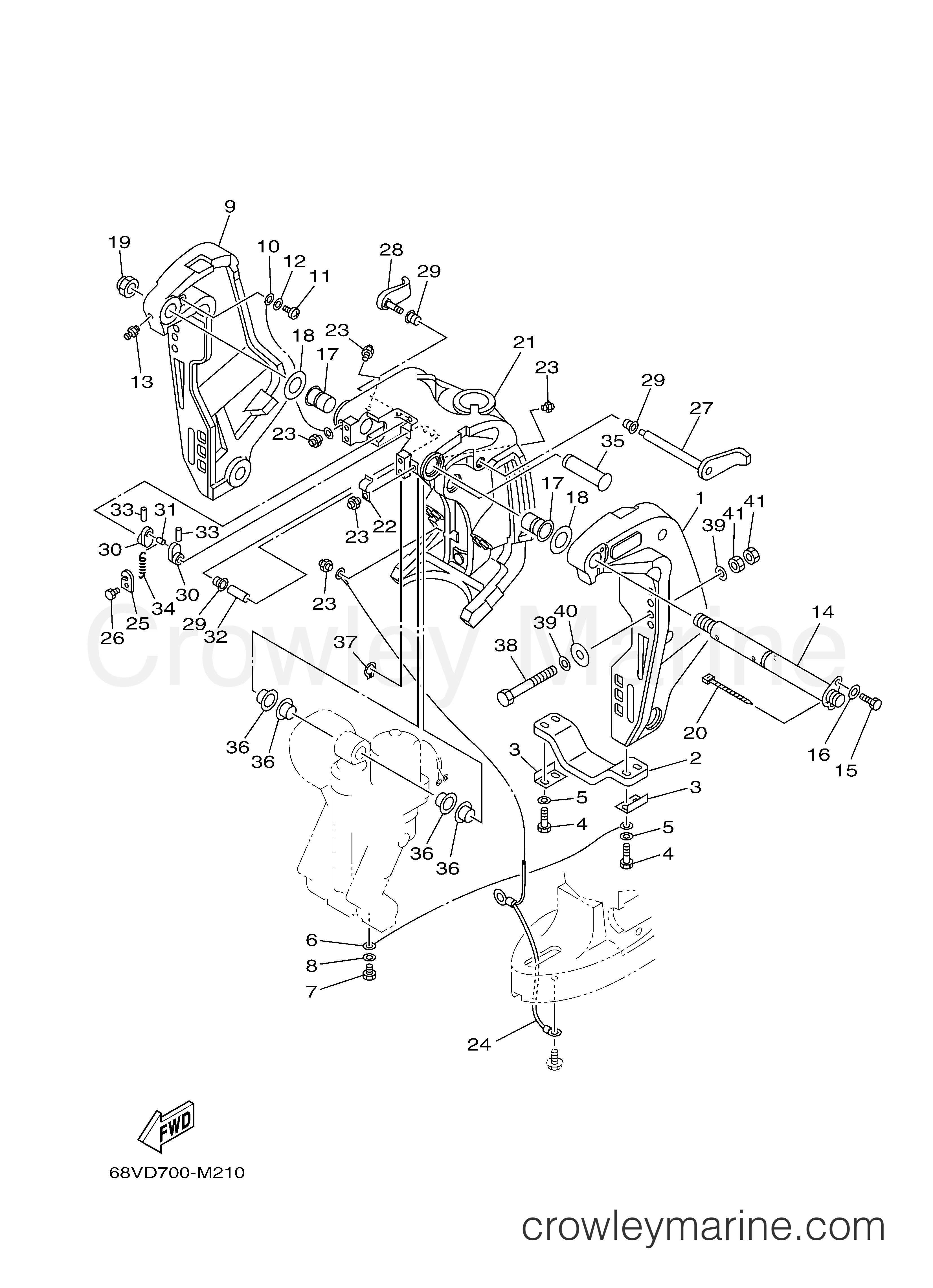 Yamaha Motors LF115XA - BRACKET 1