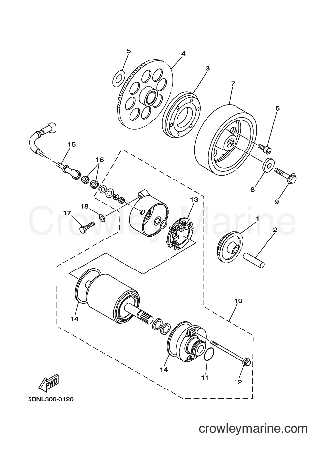 Yamaha Motors XVS650A (5BNP) [080] - STARTER CLUTCH