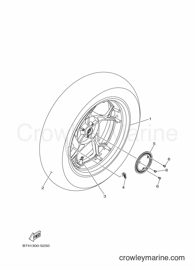2017 Scooter CZD300-A - CZD300-A (B741) [010] - REAR WHEEL