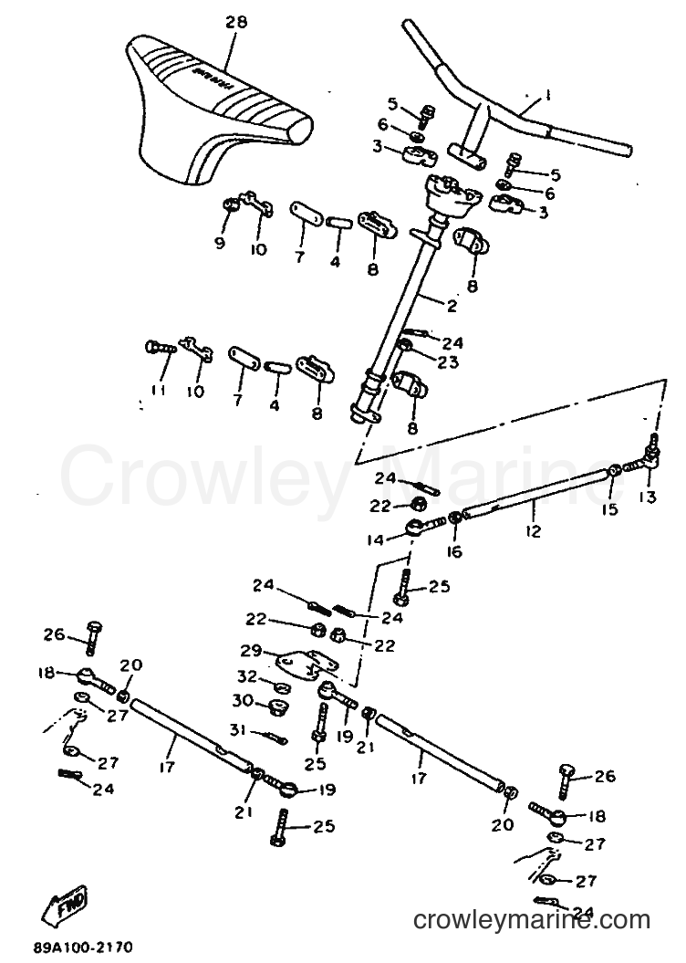 Yamaha Motors VX750 (89A1) [020] - STEERING