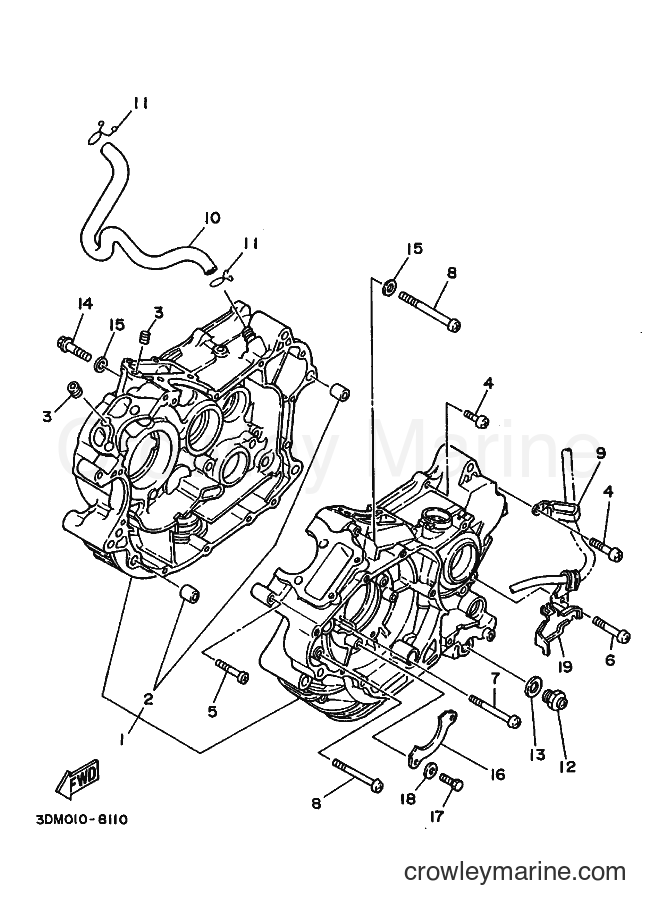 1989 Cruiser XV250 - XV250 (3DN2) [010] - CRANKCASE