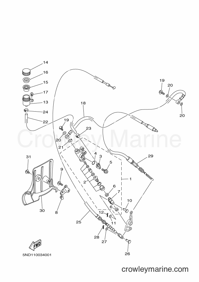 2004 ATV YFM450FWAN - YFM450FWAN (5ND7) [010] - REAR MASTER CYLINDER