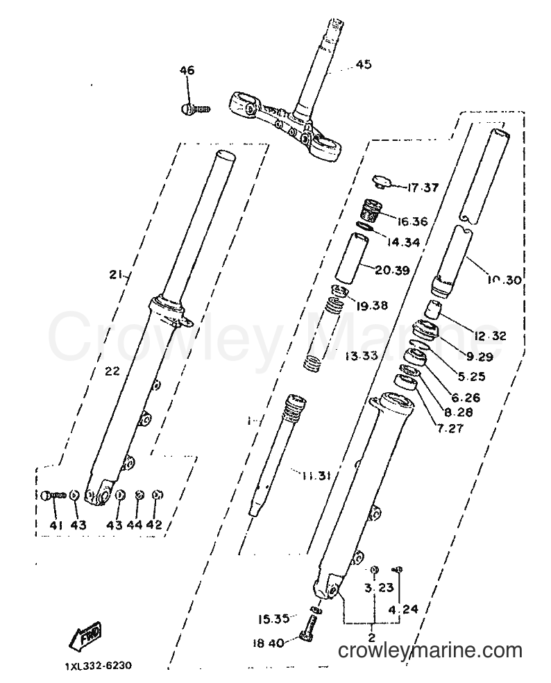1986 Street Bike SRX600 - SRX600 (1XL) [999] - FRONT FORK