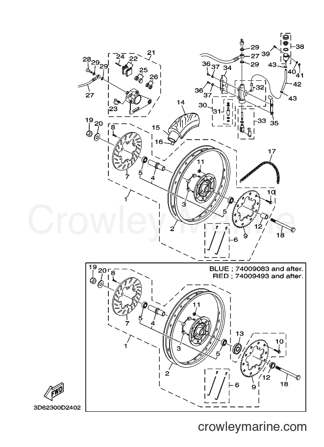 2005 Dirt Bike XT125X - XT125X (3D62) [010] - REAR WHEEL & BRAKE SYSTEM