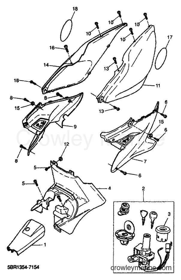 2001 Scooter YQ50 - YQ50 (5KL4) [010] - SIDE COVER