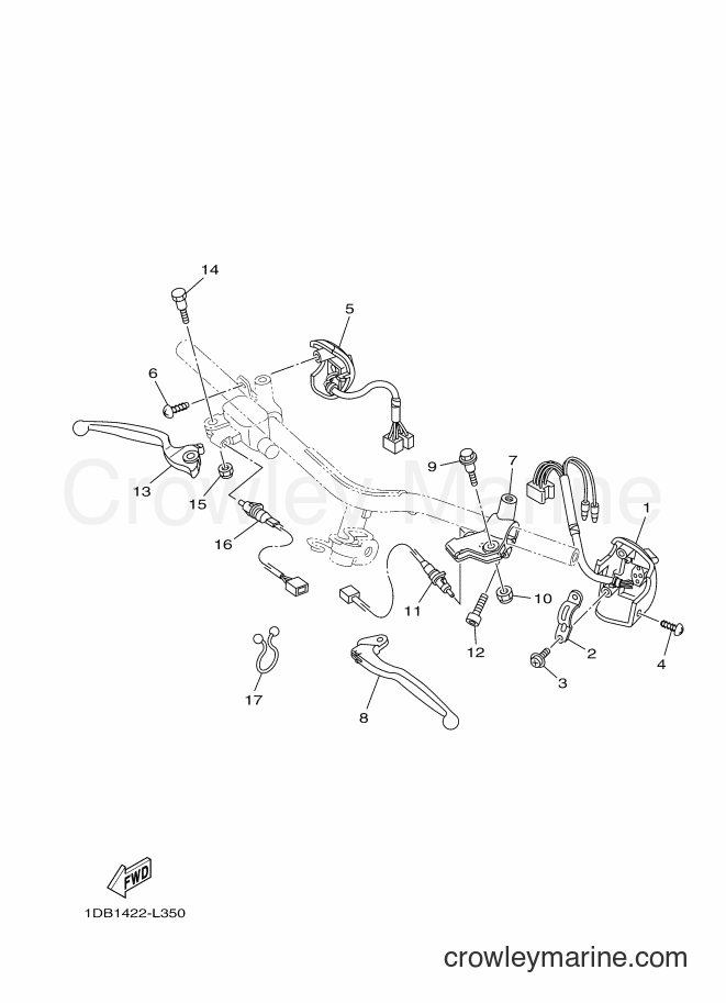 Yamaha Motors AT125FC (1DB1) [010] - HANDLE SWITCH & LEVER