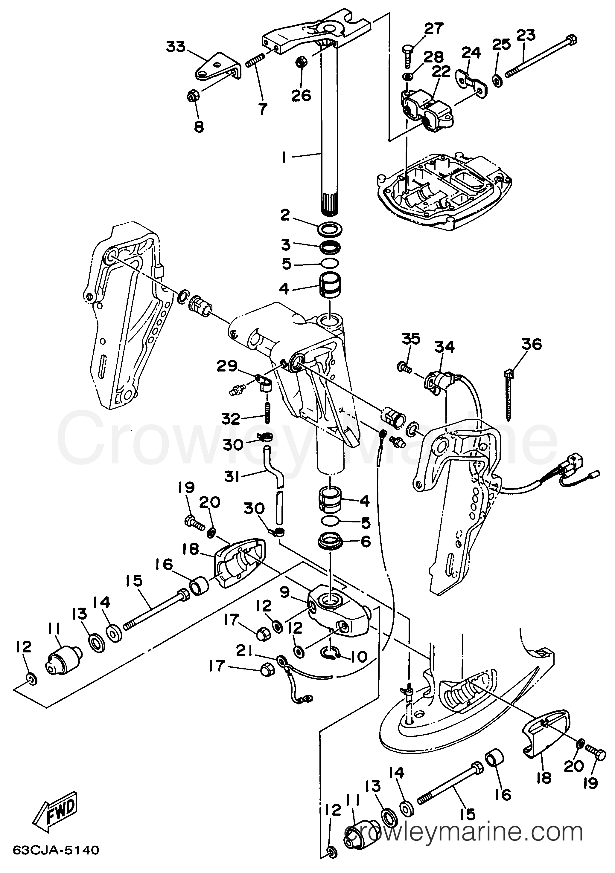 Yamaha Motors 40MSHX - BRACKET 4