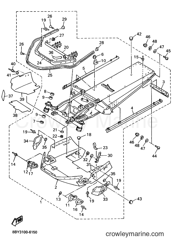 1998 Snowmobile ET410TR - ET410TR (8BY5) [030] - FRAME