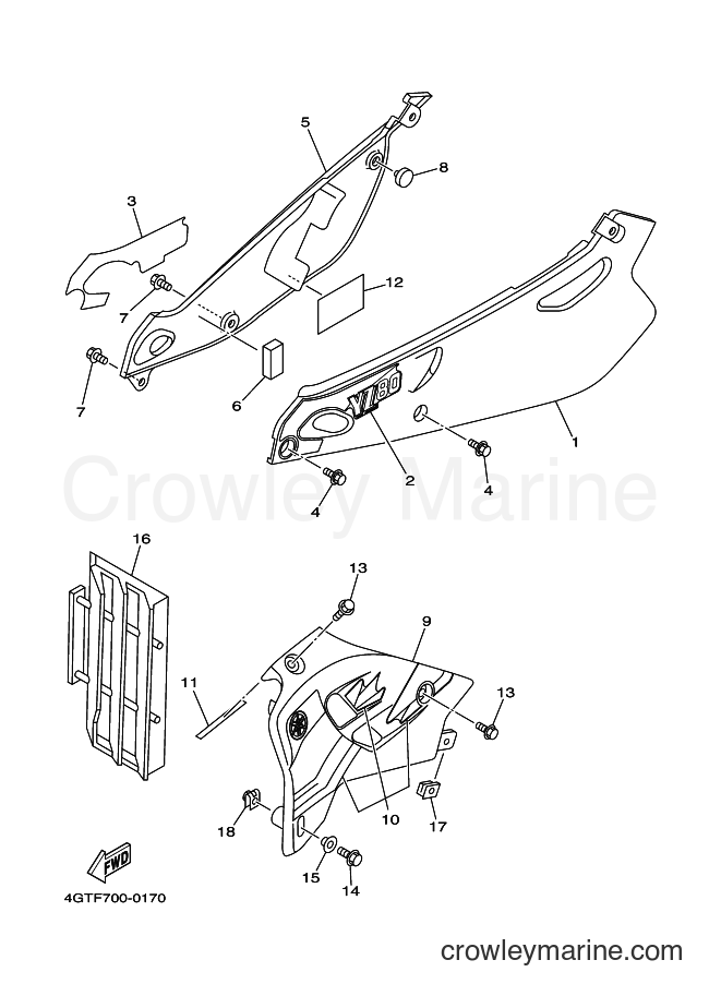 2000 Dirt Bike YZ80 - YZ80 (4ES9) [070] - SIDE COVER