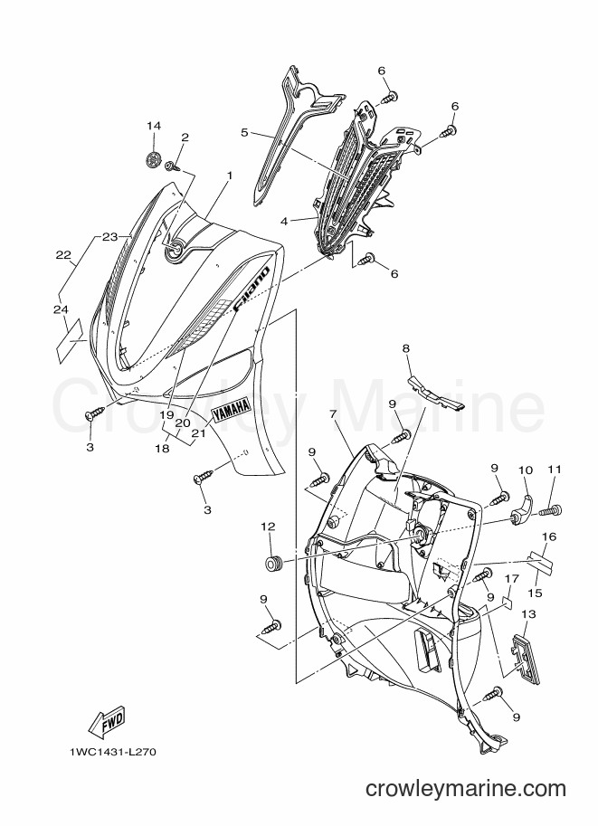2012 Scooter XC115S - XC115S (1WC1) [010] - LEG SHIELD