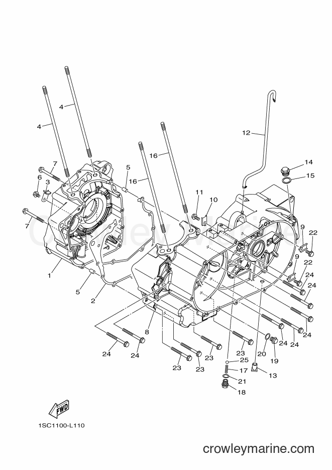 Yamaha Motors YFM300 (1SC3) [010] - CRANKCASE