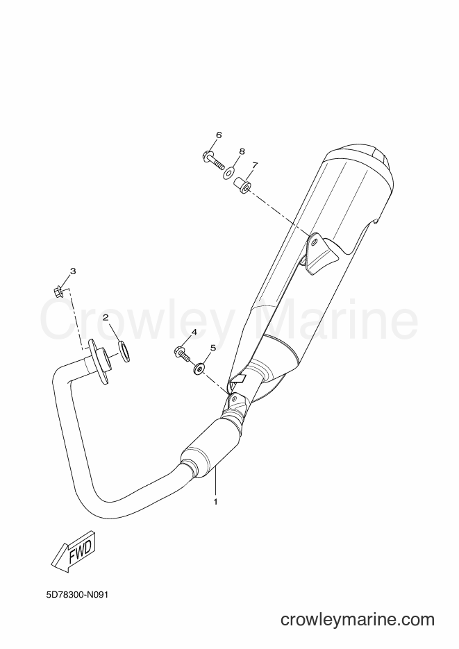 2015 Sport Bike MT125A - MT125A (5D7M) [080] - EXHAUST