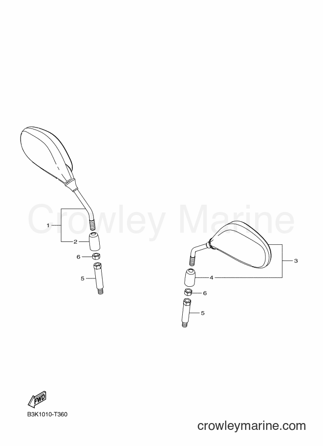 Yamaha Motors CEH50 (B3K1) [010] - MIRROR