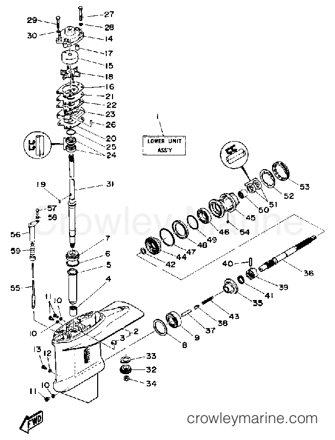 Yamaha Motors CV40ELD - LOWER DRIVE 1