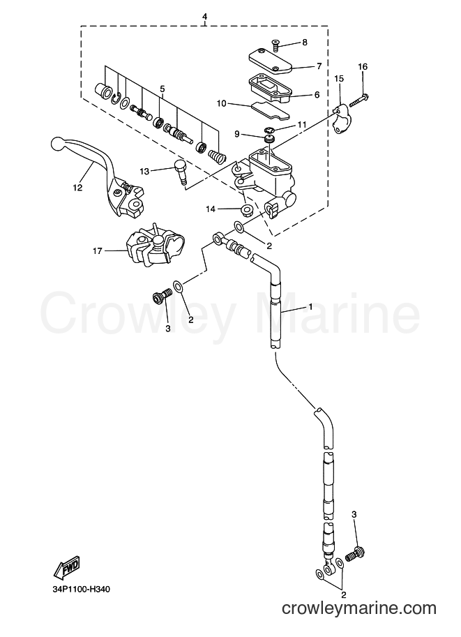 2013 Dirt Bike YZ450F - YZ450F (33DE) [010] - FRONT MASTER CYLINDER