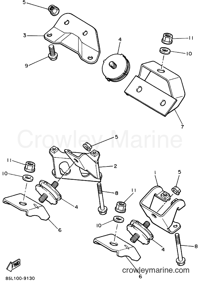 Yamaha Motors CS340EP (87E1) [010] - ENGINE BRACKET