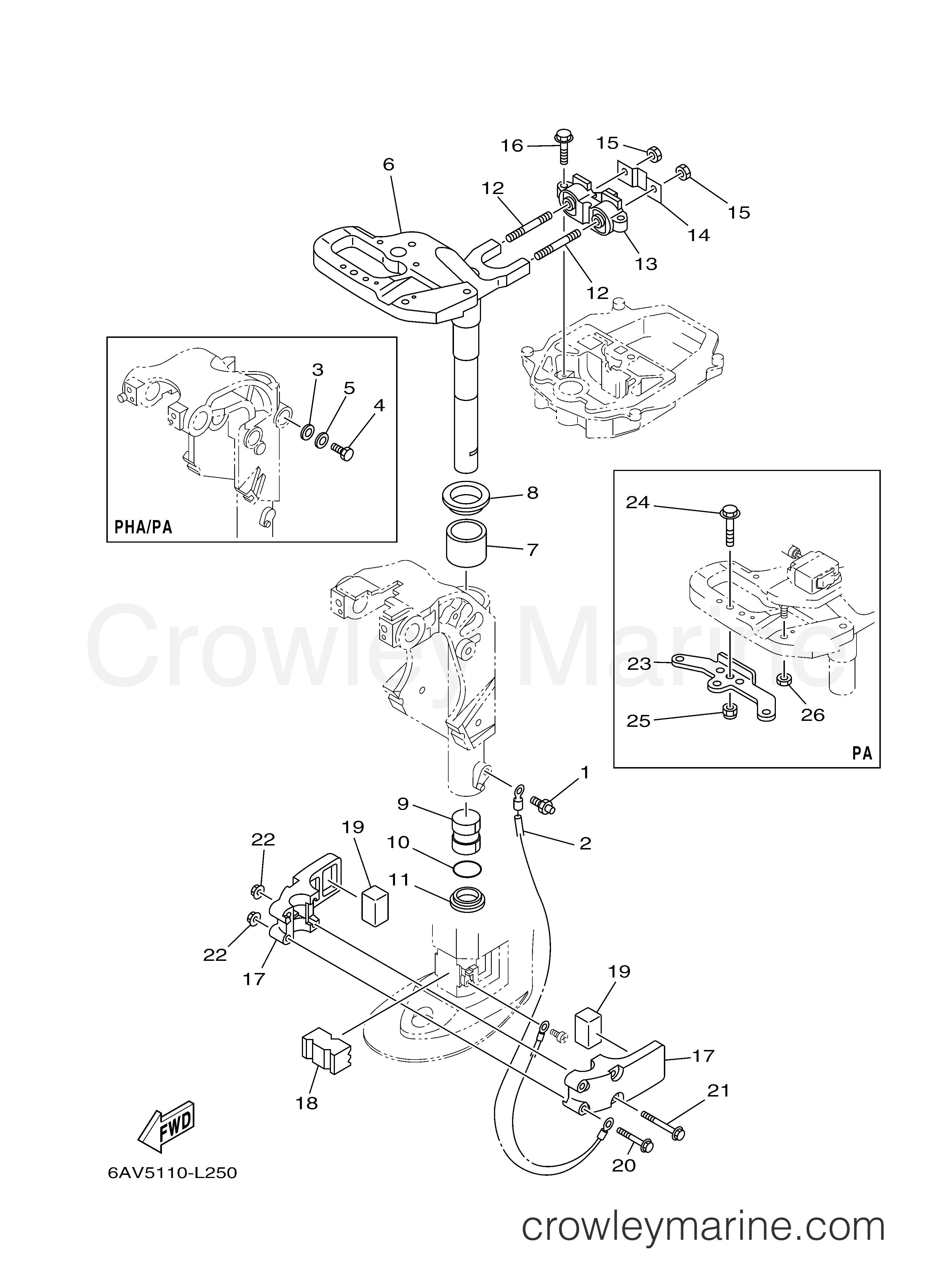 Yamaha Motors T9.9LEHA - BRACKET 3