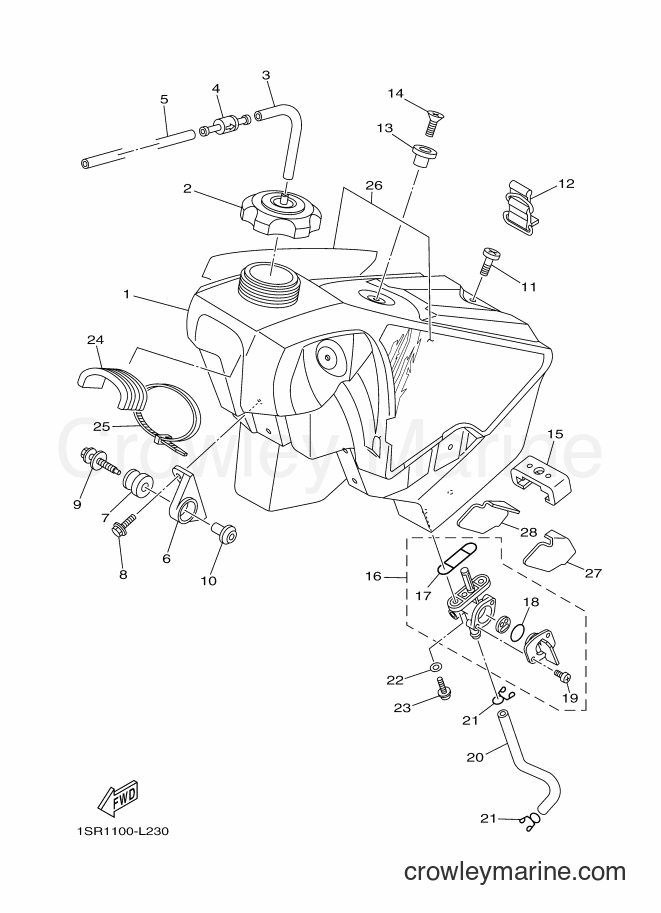 2012 Dirt Bike YZ125 - YZ125 (1SR2) [010] - FUEL TANK