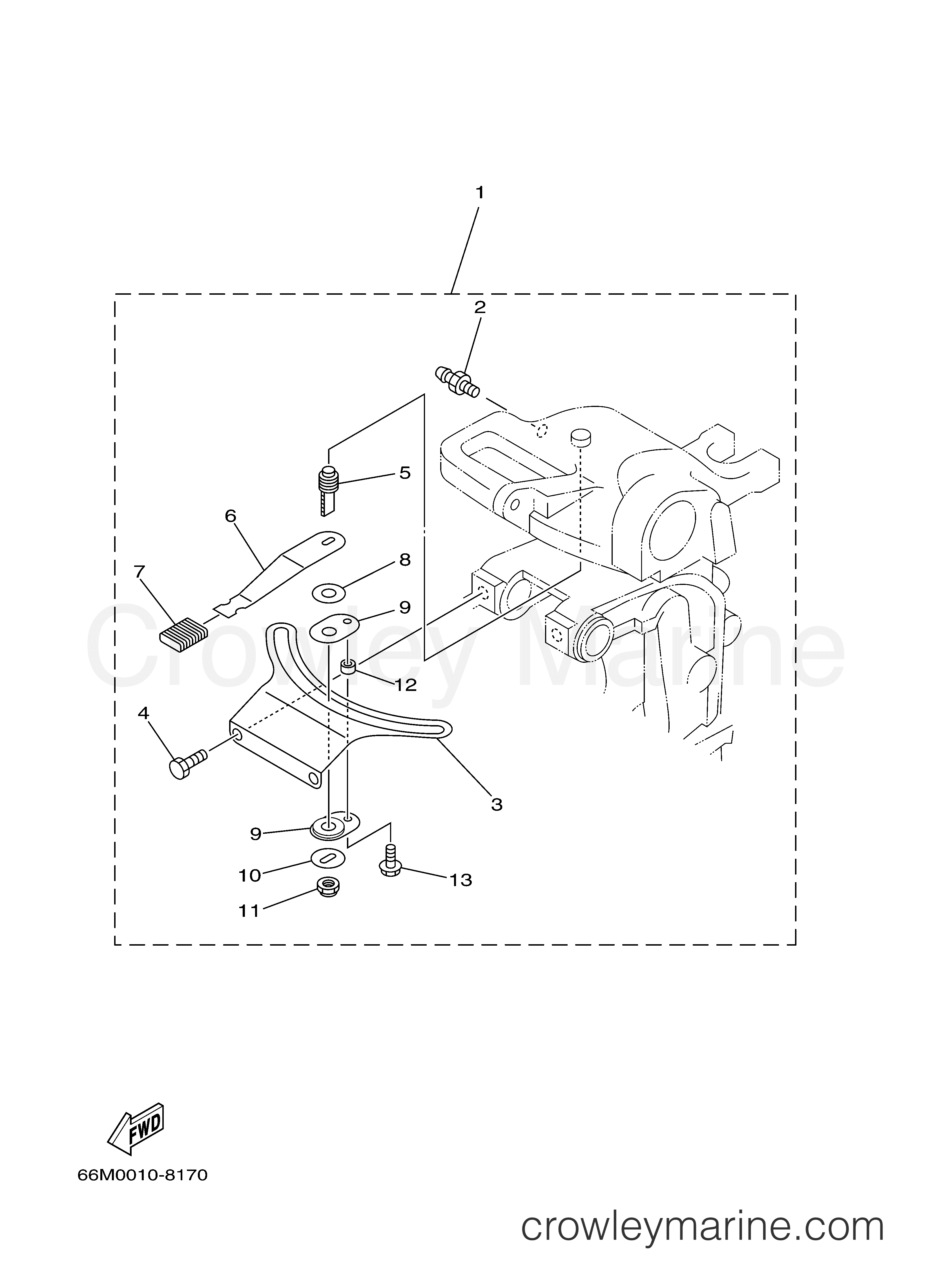 Yamaha Motors F15MSHC - STEERING FRICTION