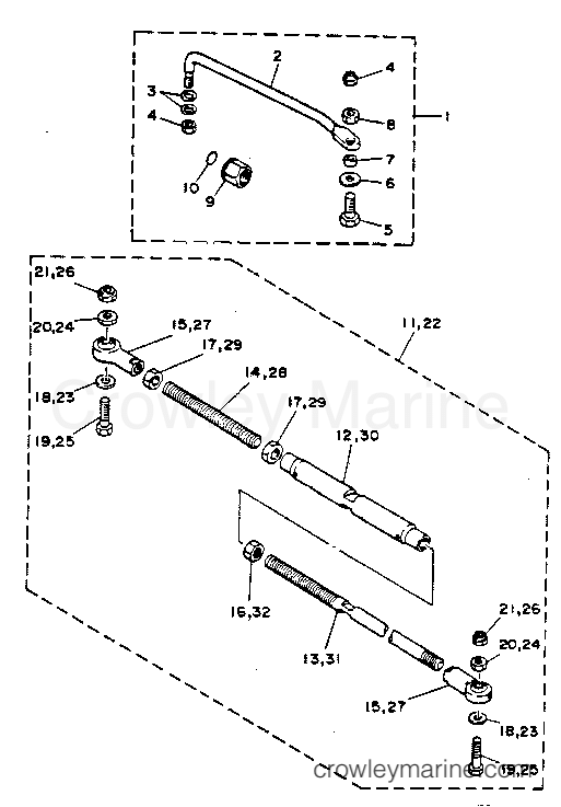 Yamaha Motors C40MSHR - STEERING GUIDE ATTACHMENT