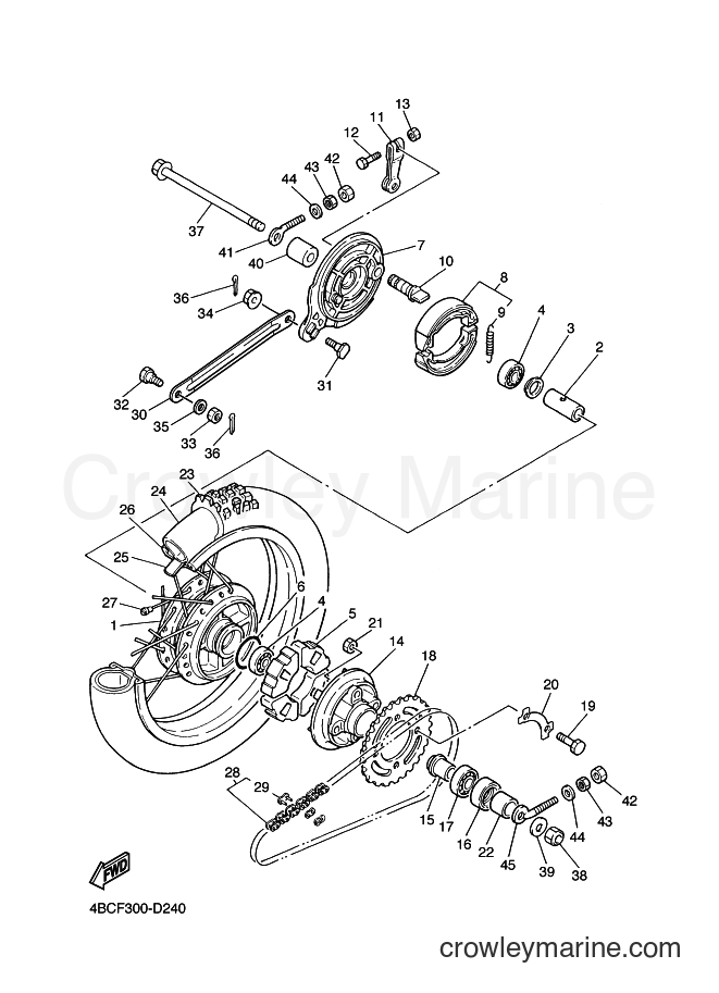 2005 Dirt Bike PW80 - PW80 (4BCF) [010] - REAR WHEEL