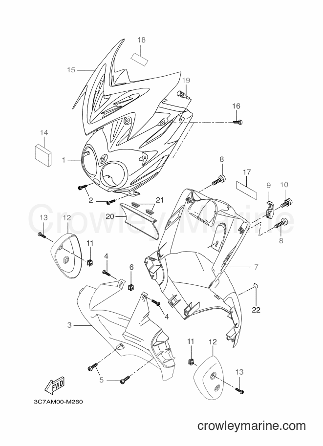 Yamaha Motors EW50N (3C7A) [020] - LEG SHIELD
