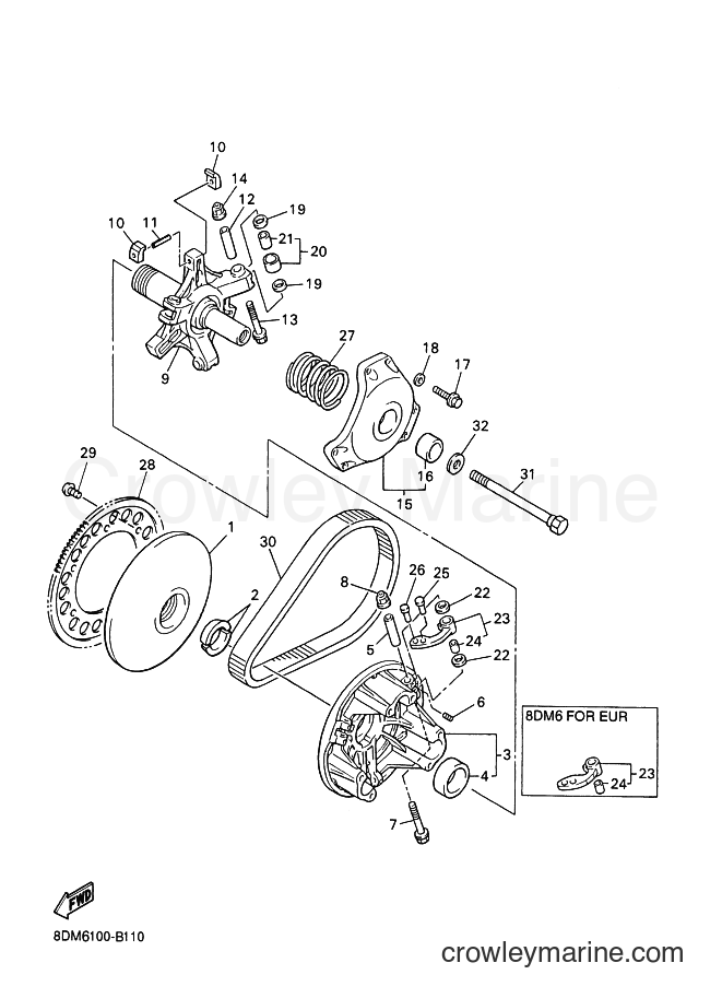 Yamaha Motors VT700 (8DM6) [020] - PRIMARY SHEAVE