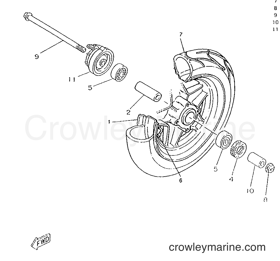 1996 Scooter CW50RS - CW50RS (4TD1) [999] - FRONT WHEEL