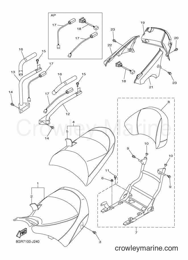 2010 Snowmobile RPZ50MP - RPZ50MP (8GR8) [010] - SEAT