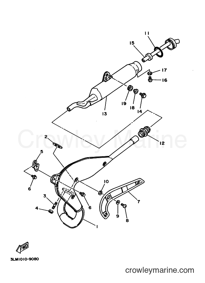 1996 Scooter DT50LC - DT50LC (3UN5) [010] - EXHAUST