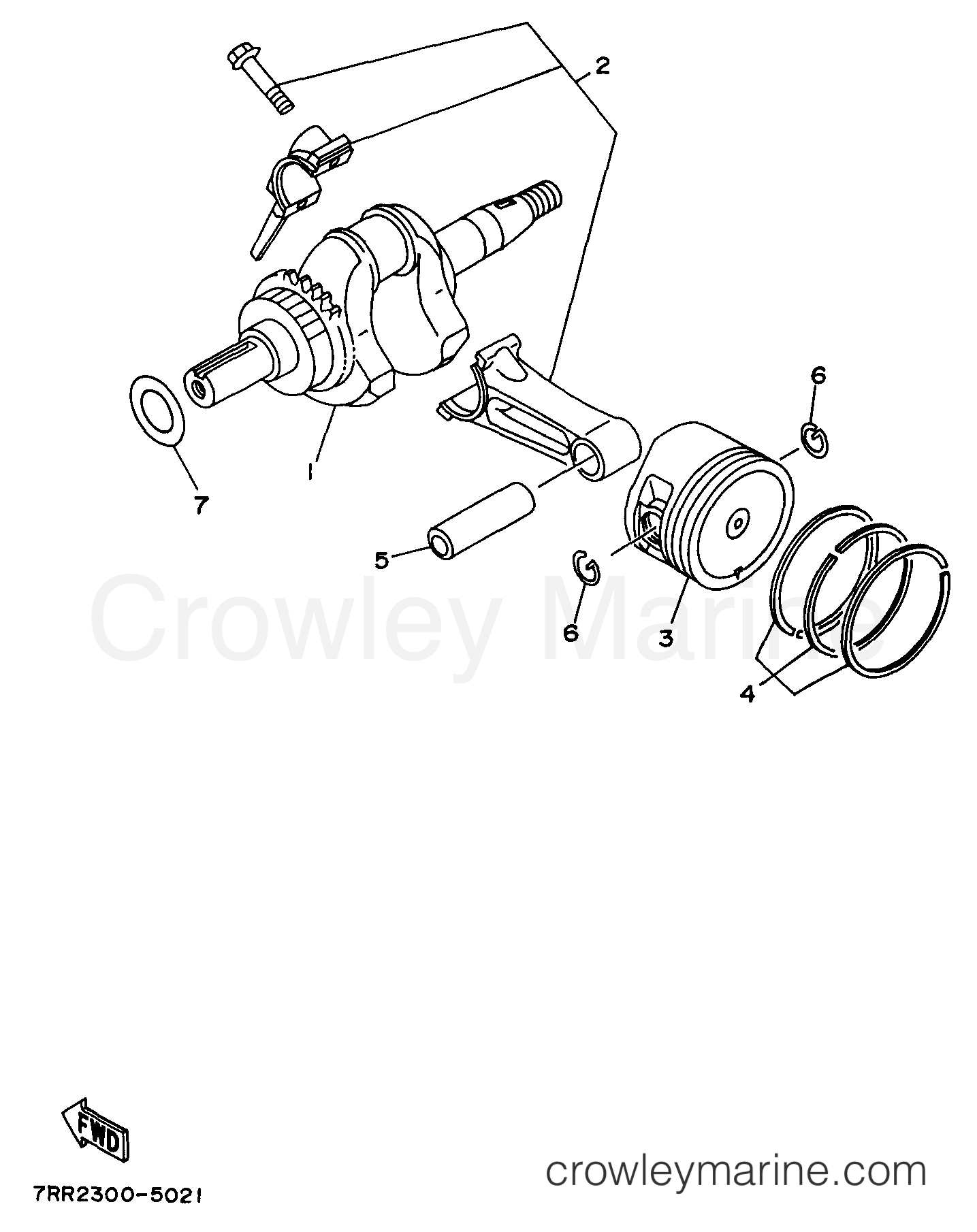 Yamaha Motors EF1600AX - CRANKSHAFT PISTON