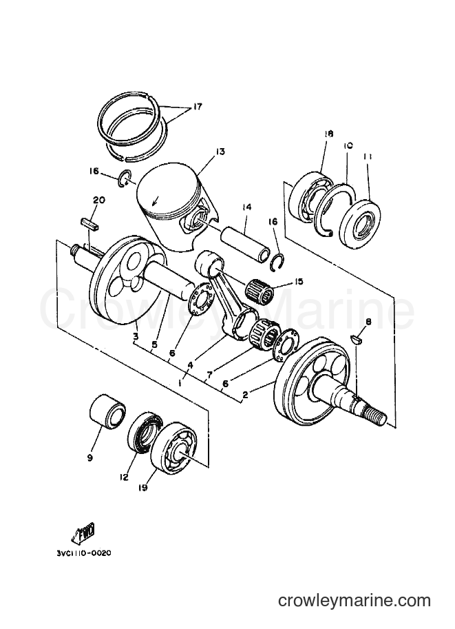 1994 Dirt Bike RT180E - RT180E (4BN3) [010] - CRANKSHAFT & PISTON