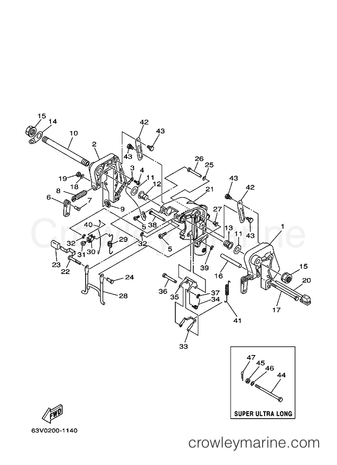 Yamaha Motors 15F (63W0) [21A] - BRACKET 1