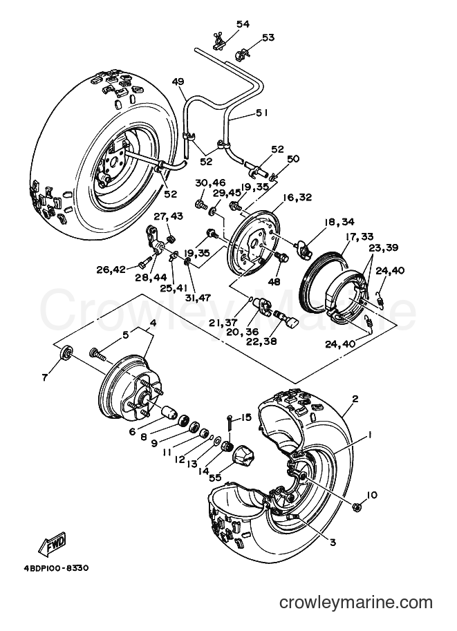 Yamaha Motors YFB250 (4BDR) [010] - FRONT WHEEL
