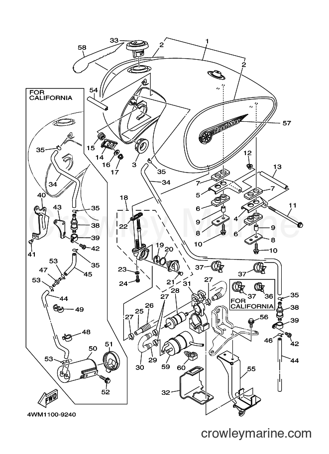 1999 Cruiser XV1600AT - XV1600AT (5GA3) [010] - FUEL TANK