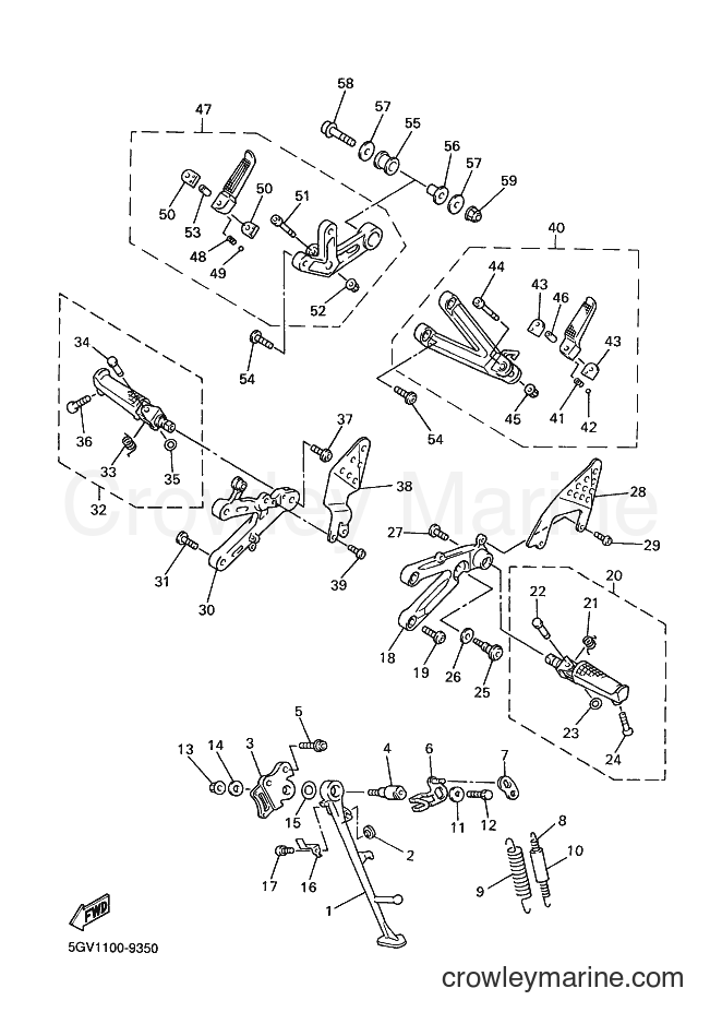 Yamaha Motors YZF-R6 (5GV6) [010] - STAND. FOOTREST