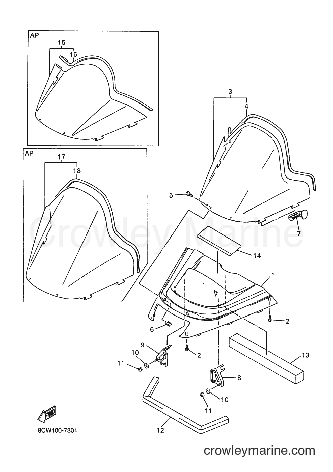 Yamaha Motors VX500ER (8DT1) [020] - WINDSHIELD