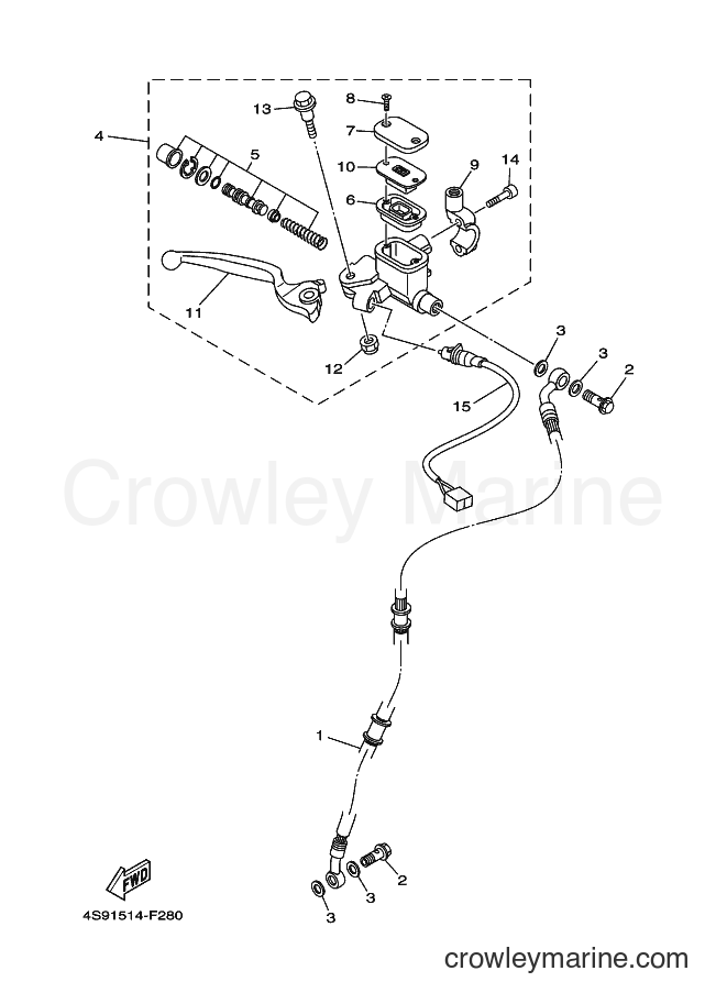 2009 Scooter T110C - T110C (40B1) [010] - FRONT MASTER CYLINDER