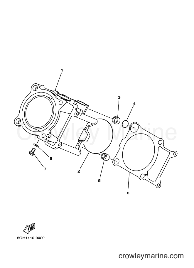 Yamaha Motors YFM400A (5HA8) [010] - CYLINDER
