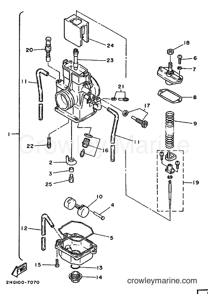 Yamaha Motors YZ125 (2HG) [999] - CARBURETOR