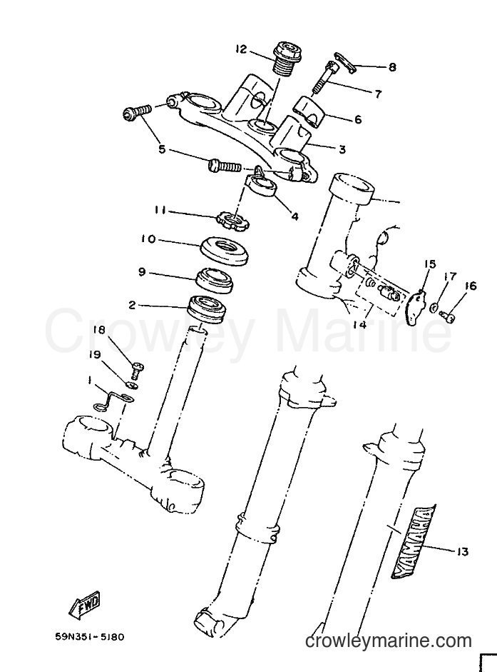 1988 Dirt Bike TY250 - TY250 (59N) [999] - STEERING