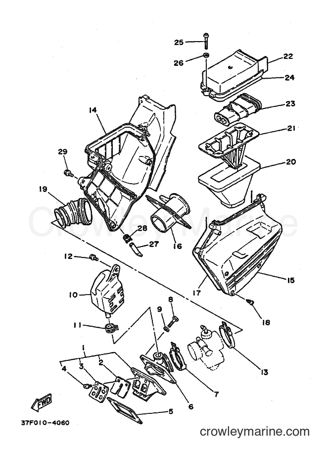 1988 Dirt Bike DT200U - DT200U (40R0) [010] - INTAKE