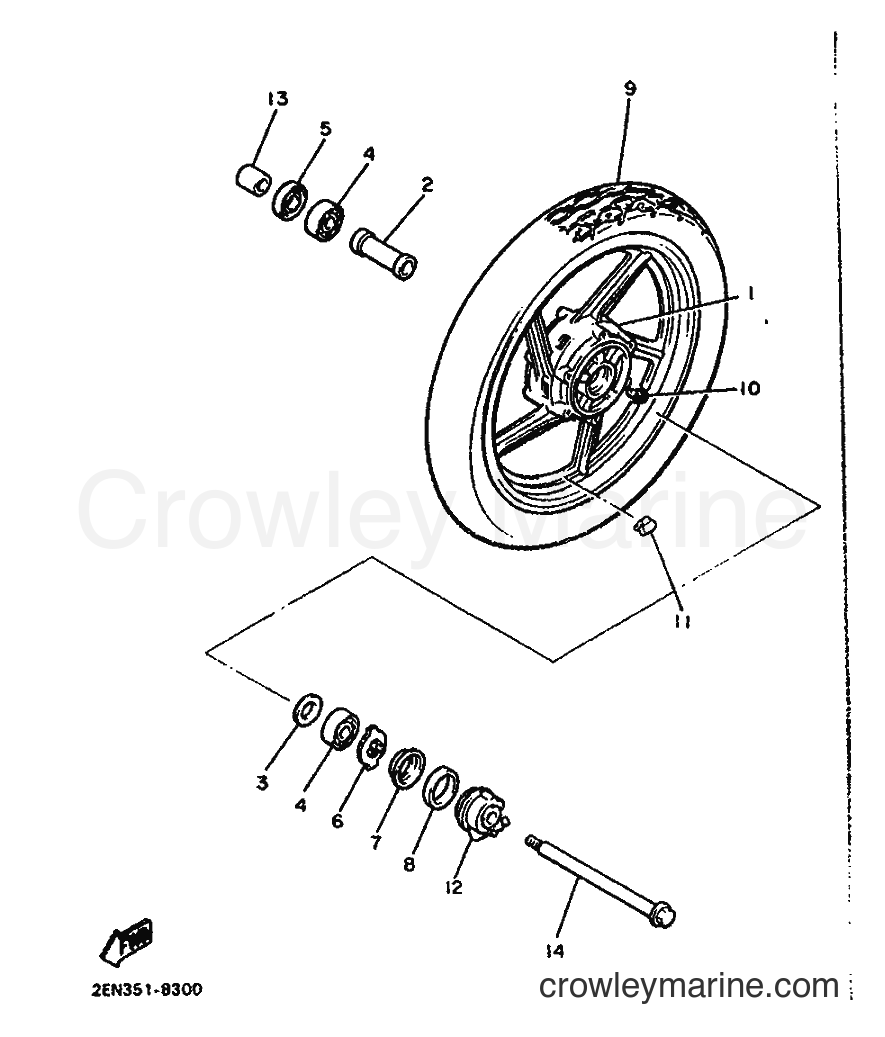 1988 Cruiser VMX1200 - VMX1200 (2EN) [999] - FRONT WHEEL