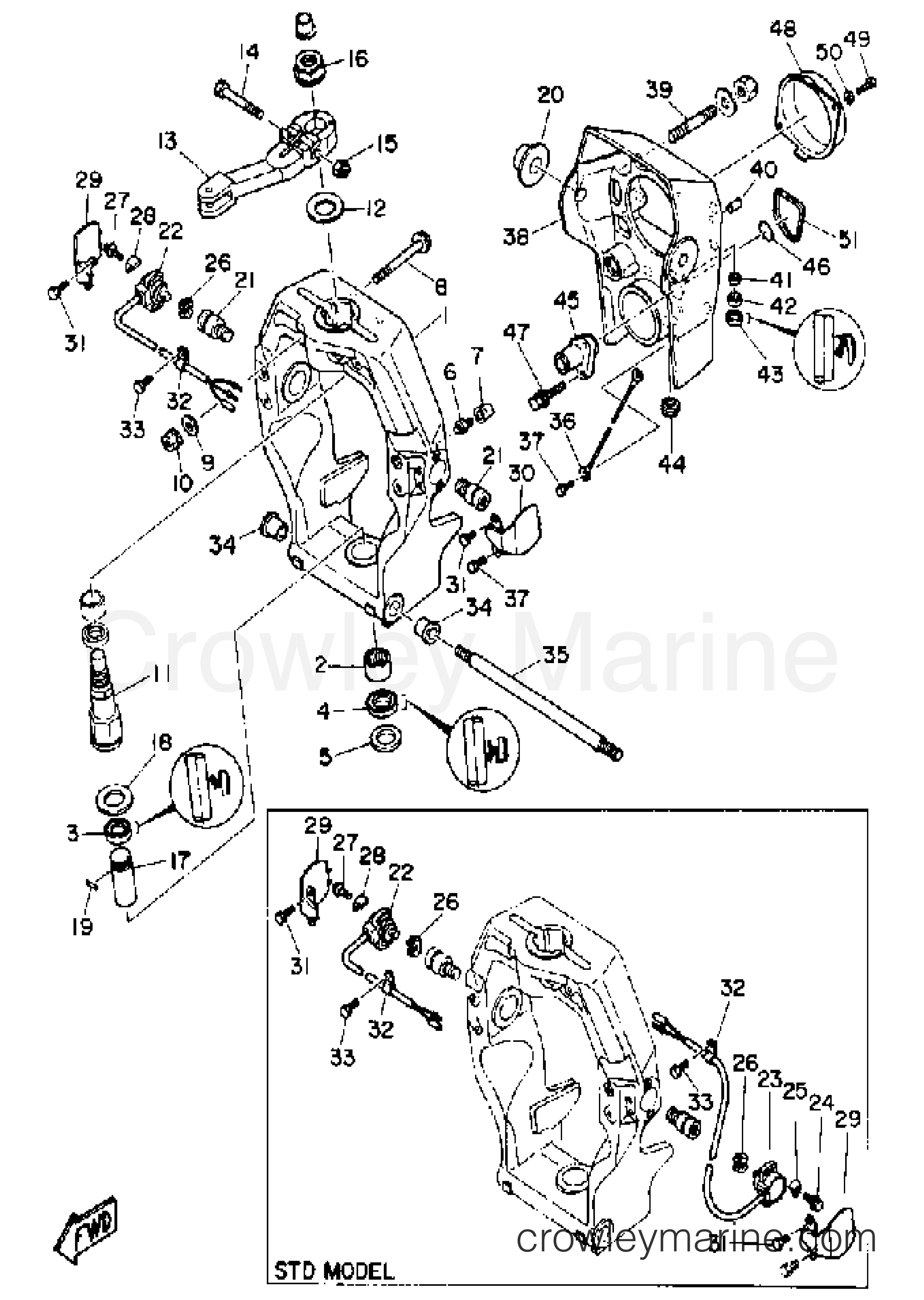 Yamaha Motors INTERMEDIATE - GIMBAL HOUSING 2