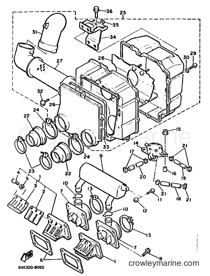 1989 Snowmobile PZ480 - PZ480 (86G1) [010] - INTAKE