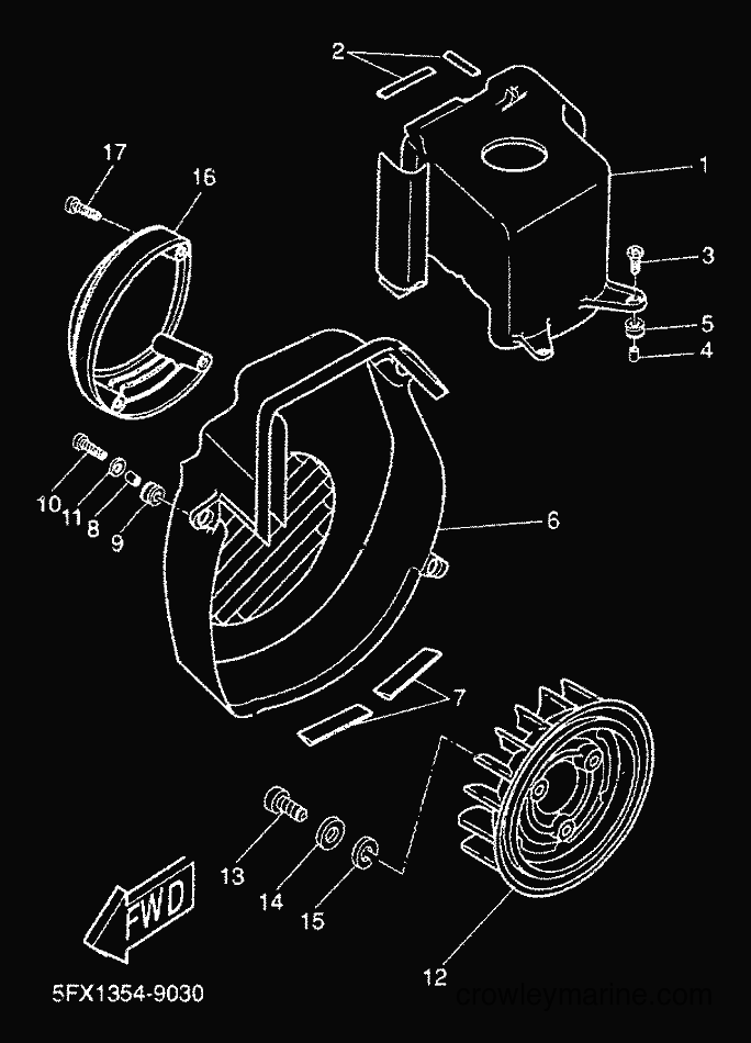 2000 Scooter CW50 - CW50 (5HG8) [010] - AIR SHROUD & FAN