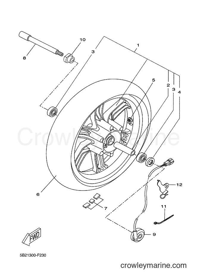 Yamaha Motors VP250 (5B2B) [020] - FRONT WHEEL